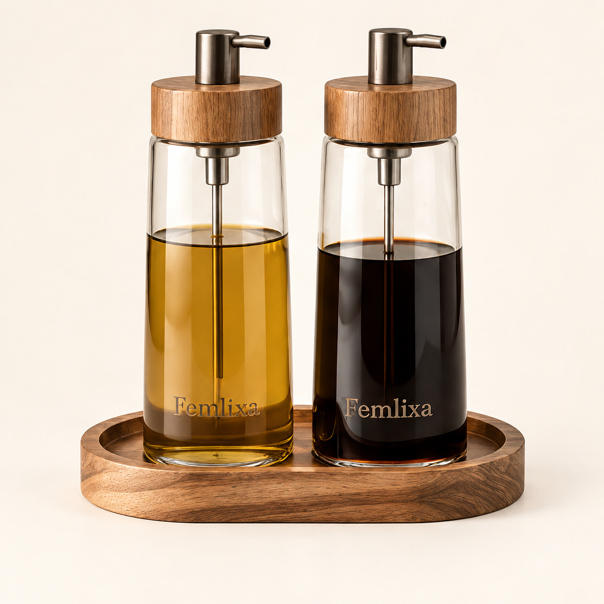 Femlixa Liora Glass Oil & Vinegar Dispenser Set