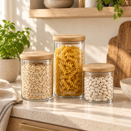 Femlixa Elowen Glass Pantry Canister Set