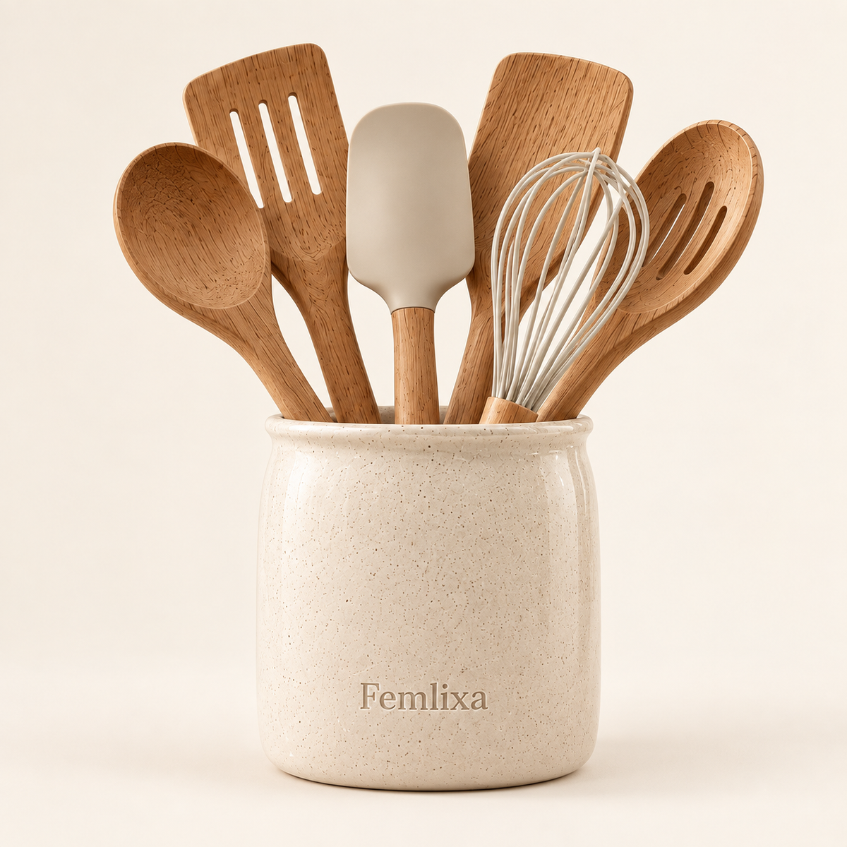 Femlixa Elara Ceramic Utensil Holder Set