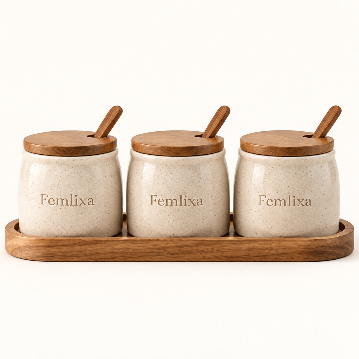 Femlixa Nori Ceramic Condiment Jar Set